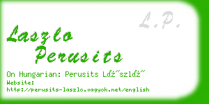 laszlo perusits business card